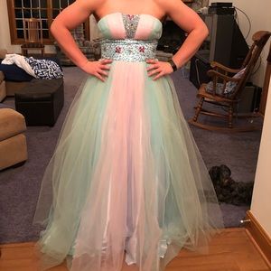 Cotton Candy Prom Dress